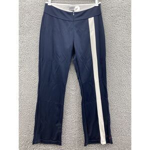 Nike Sweatpants Mens Blue Medium Side Stripe Swoosh Workout Track Pants Y2K READ